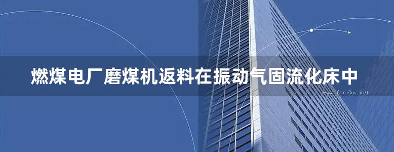 燃煤电厂磨煤机返料在振动气固流化床中的颗粒分离行为 王帅，何亚群，魏华 著 (2017版)